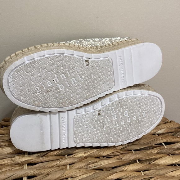 Gianni Bini Women's Sparkling Loafers - Silver and Cream - Picture 14 of 14